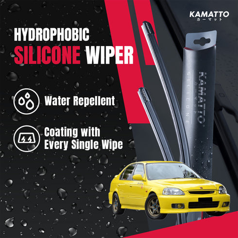 Kamatto Wiper Honda Civic S04 (1996-2000) Hydrophobic Silicone Water Repelling Coating