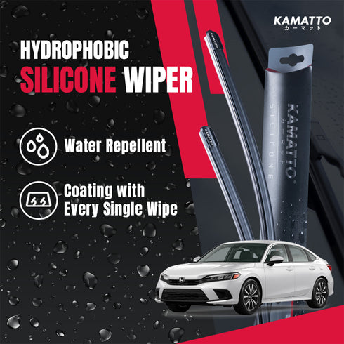 Kamatto Wiper Honda Civic FE (2022-Present) Hydrophobic Silicone Water Repelling Coating