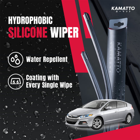 Kamatto Wiper Honda Insight Hybrid ZE2 (2010-2014) Hydrophobic Silicone Water Repelling Coating