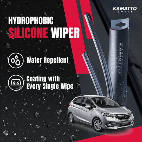 Kamatto Wiper Honda Fit / Jazz GK/GK5 (2008-2017) Hydrophobic Silicone Water Repelling Coating