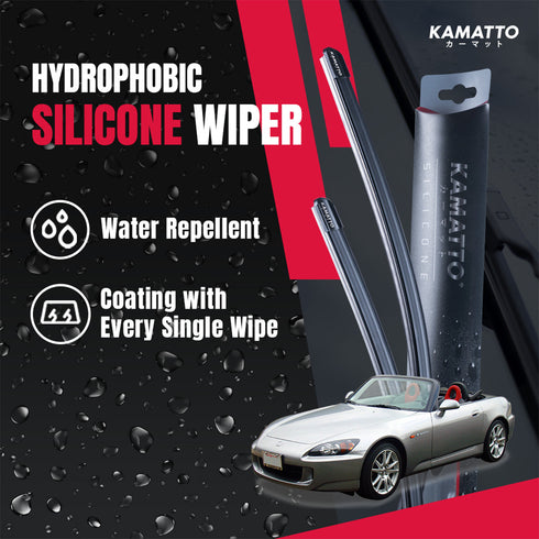 Kamatto Wiper Honda S2000 Roadster (1999-2009) Hydrophobic Silicone Water Repelling Coating