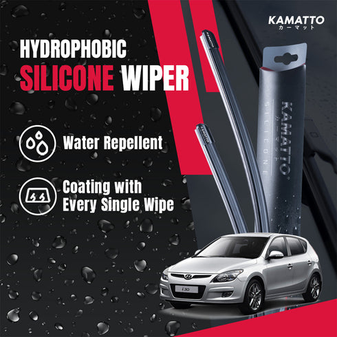 Kamatto Wiper Hyundai i30 (2007-2012) Hydrophobic Silicone Water Repelling Coating