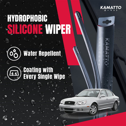 Kamatto Wiper Hyundai Sonata EF (1998-2005) Hydrophobic Silicone Water Repelling Coating