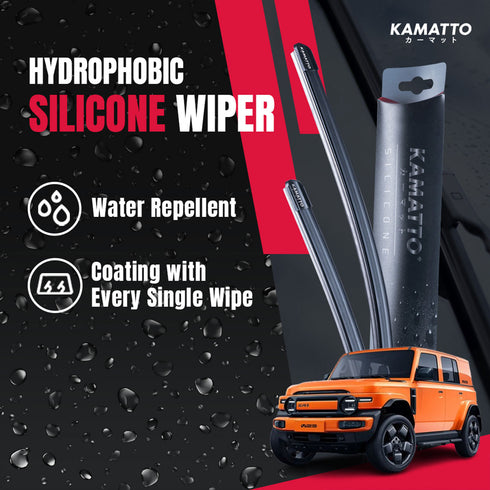 Kamatto Wiper iCaur V23 (2025-Present) Hydrophobic Silicone Water Repelling Coating
