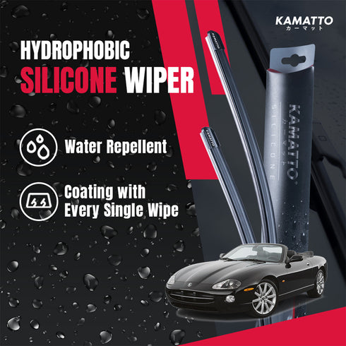 Kamatto Wiper Jaguar XK8 XKR8 (2003-2006) Hydrophobic Silicone Water Repelling Coating