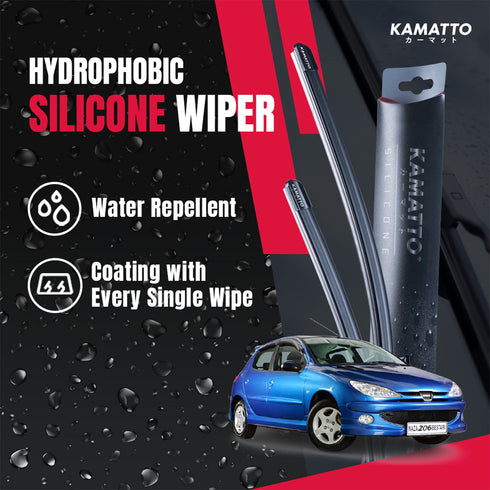 Kamatto Wiper Kia (206 / Naza Bestari (2000-2010) Hydrophobic Silicone Water Repelling Coating