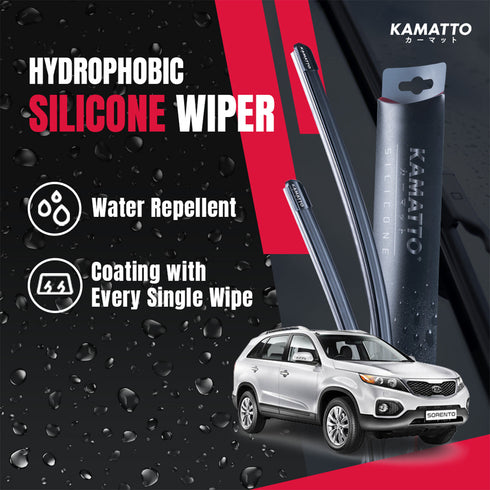 Kamatto Wiper Kia Sorento (2010-2015) Hydrophobic Silicone Water Repelling Coating