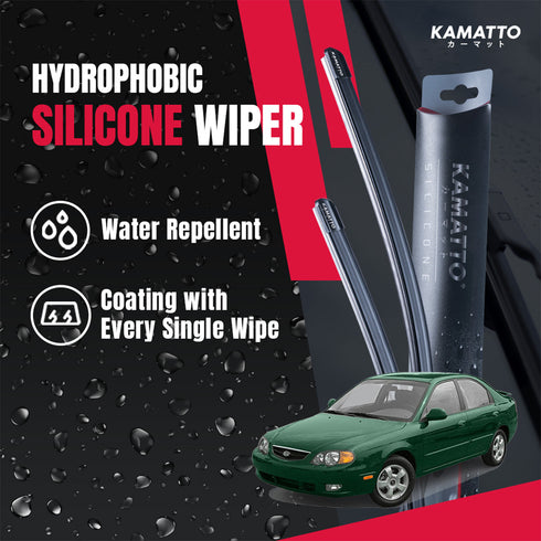 Kamatto Wiper Kia Spectra (2000-2004) Hydrophobic Silicone Water Repelling Coating
