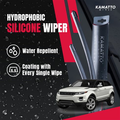 Kamatto Wiper Land Rover Range Rover Evoque Coupe (2011-2018) Hydrophobic Silicone Water Repelling Coating