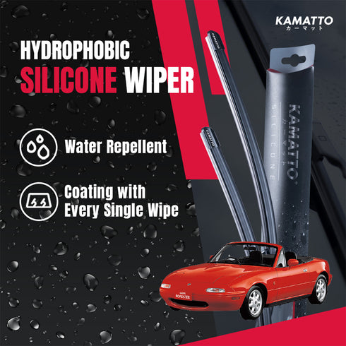 Kamatto Wiper Mazda MX-5 / MX5 Roadster (1989-1997) Hydrophobic Silicone Water Repelling Coating