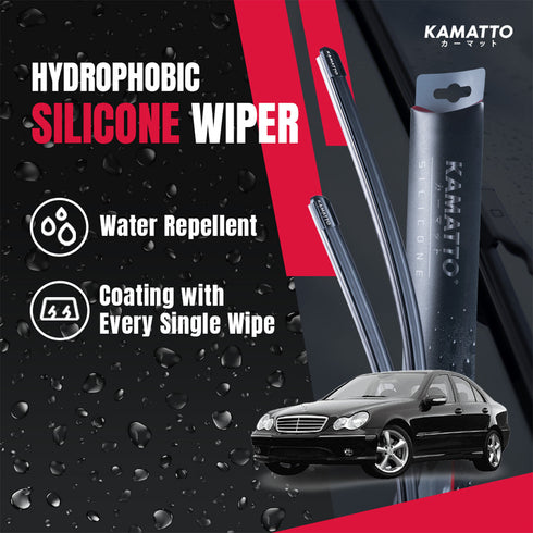 Kamatto Wiper Mercedes Benz C-Class W203 Compressor (2001-2007) Hydrophobic Silicone Water Repelling Coating