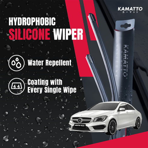 Kamatto Wiper Mercedes Benz CLA W117 (2013-2019) Hydrophobic Silicone Water Repelling Coating