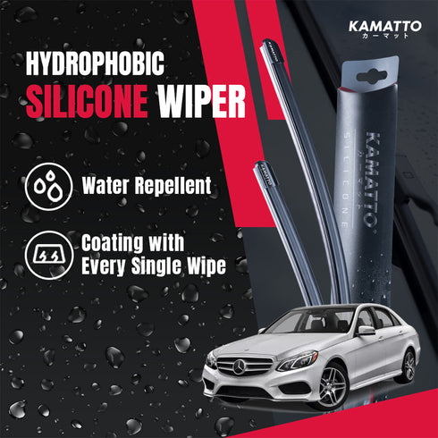 Kamatto Wiper Mercedes E-Class W212 Facelift Bluetec Hybrid (2014-2017) Hydrophobic Silicone Water Repelling Coating