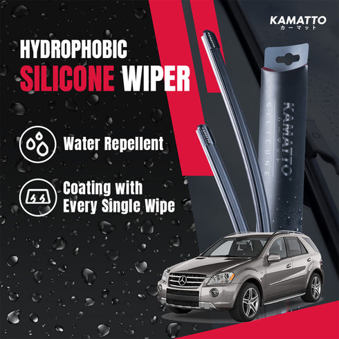 Kamatto Wiper Mercedes Benz M-Class W164 (2006-2011) Hydrophobic Silicone Water Repelling Coating