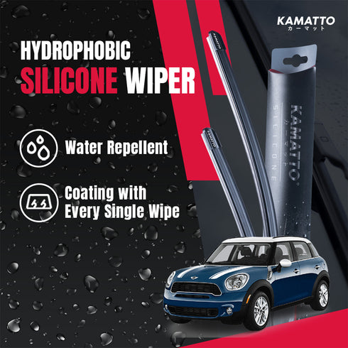 Kamatto Wiper Mini Cooper Countryman LCI R60 (2011-2016) Hydrophobic Silicone Water Repelling Coating