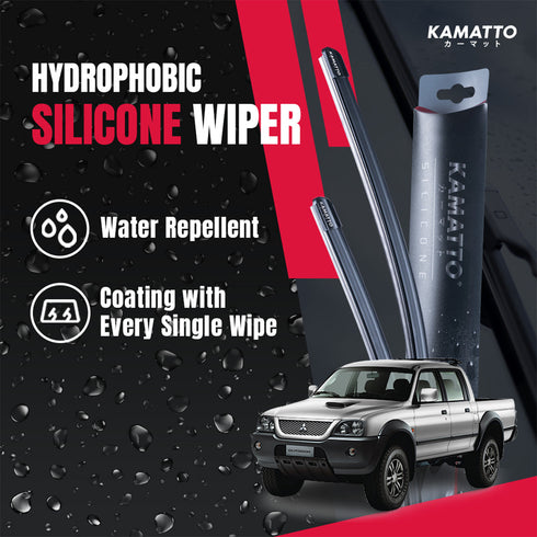 Kamatto Wiper Mitsubishi Triton L200 (1995-2005) Hydrophobic Silicone Water Repelling Coating