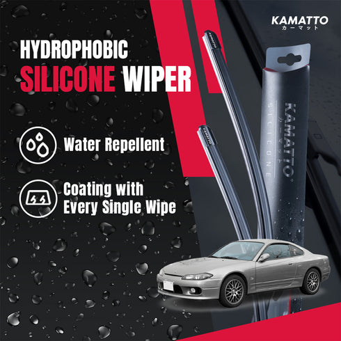 Kamatto Wiper Nissan Silvia S15 (1999-2002) Hydrophobic Silicone Water Repelling Coating