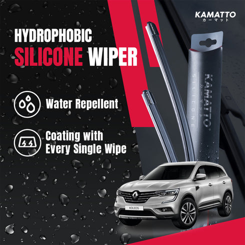 Kamatto Wiper Renault Koleos (2015-Present) Hydrophobic Silicone Water Repelling Coating