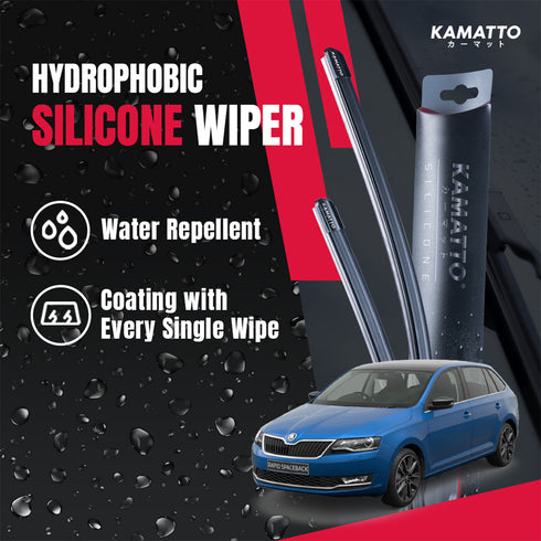 Kamatto Wiper Skoda Rapid Spaceback NH1 (2013-2022) Hydrophobic Silicone Water Repelling Coating