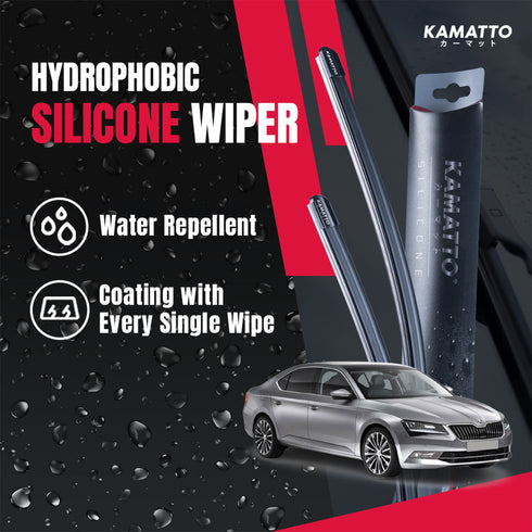 Kamatto Wiper Skoda Superb (2015-Present) Hydrophobic Silicone Water Repelling Coating