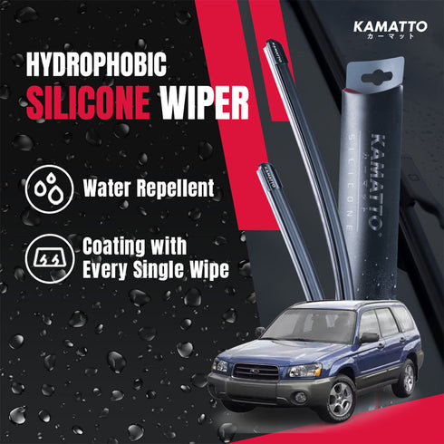 Kamatto Wiper Subaru Forester SG (2003-2008) Hydrophobic Silicone Water Repelling Coating