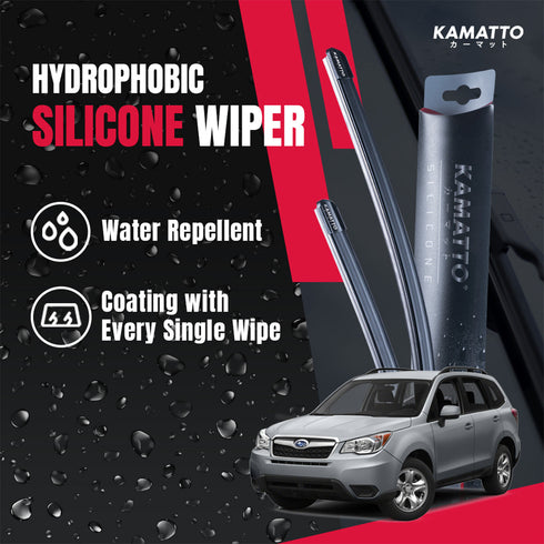 Kamatto Wiper Subaru Forester SJ (2013-2017) Hydrophobic Silicone Water Repelling Coating