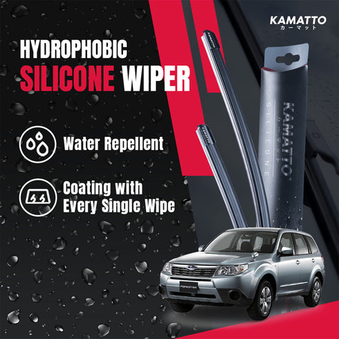 Kamatto Wiper Subaru Forester XT (2008-2013) Hydrophobic Silicone Water Repelling Coating