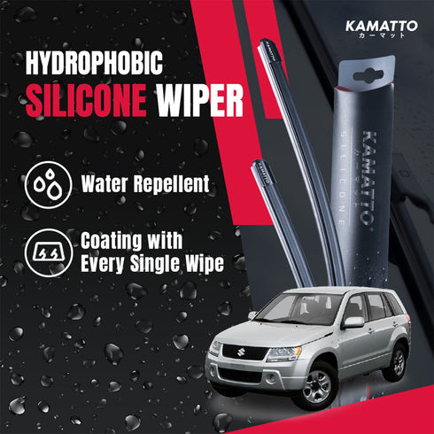 Kamatto Wiper Suzuki Grand Vitara (2005-2017) Hydrophobic Silicone Water Repelling Coating