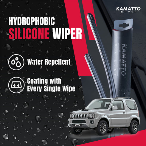 Kamatto Wiper Suzuki Jimny (2012-2017) Hydrophobic Silicone Water Repelling Coating