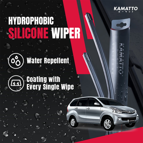 Kamatto Wiper Toyota Avanza (2012-2018) Hydrophobic Silicone Water Repelling Coating