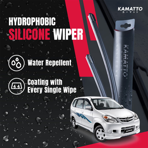 Kamatto Wiper Toyota Avanza F600 (2003-2011) Hydrophobic Silicone Water Repelling Coating