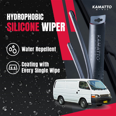 Kamatto Wiper Toyota Hiace 1998-2004 Hydrophobic Silicone Water Repelling Coating