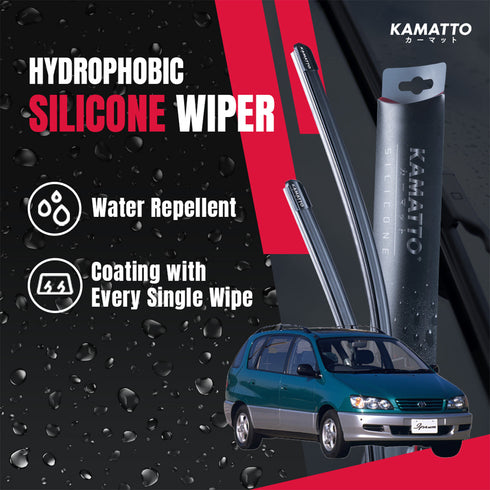 Kamatto Wiper Toyota Ipsum (1995-2010) Hydrophobic Silicone Water Repelling Coating
