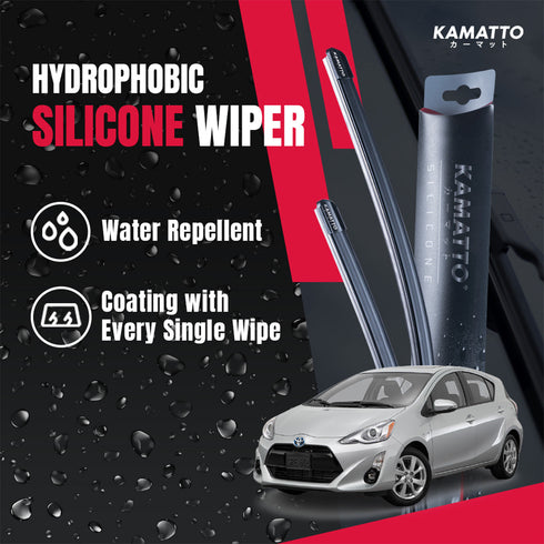 Kamatto Wiper Toyota Prius C (2011-2021) Hydrophobic Silicone Water Repelling Coating