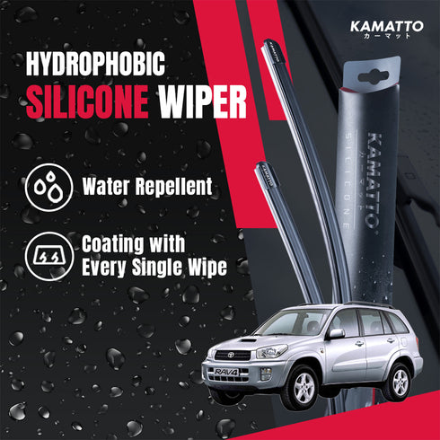 Kamatto Wiper Toyota RAV4 (2001-2005) Hydrophobic Silicone Water Repelling Coating