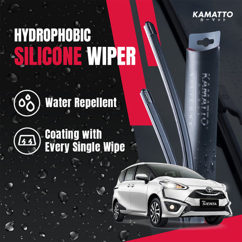 Kamatto Wiper Toyota Sienta (2015-2022) Hydrophobic Silicone Water Repelling Coating