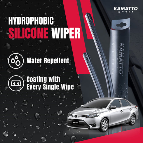 Kamatto Wiper Toyota Vios NCP150 (2013-2018) Hydrophobic Silicone Water Repelling Coating