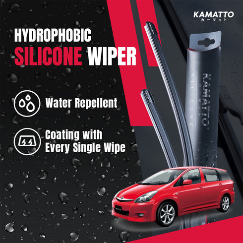 Kamatto Wiper Toyota Wish AE10 (2003-2009) Hydrophobic Silicone Water Repelling Coating