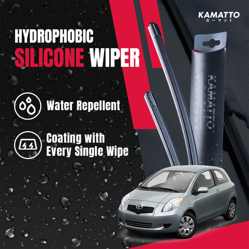 Kamatto Wiper Toyota Yaris (2005-2013) Hydrophobic Silicone Water Repelling Coating