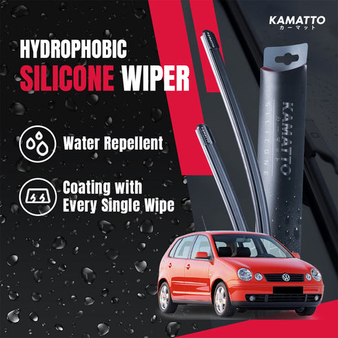 Kamatto Wiper Volkswagen Polo (MK4) 2001-2005 Hydrophobic Silicone Water Repelling Coating
