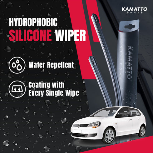 Kamatto Wiper Volkswagen Polo (MK4) 2005-2009 Hydrophobic Silicone Water Repelling Coating