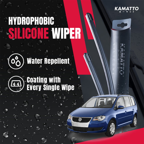 Kamatto Wiper Volkswagen Touran 2010-2015 Hydrophobic Silicone Water Repelling Coating