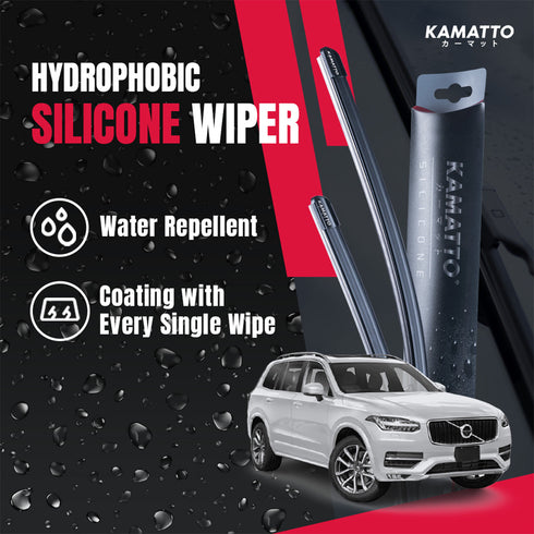 Kamatto Wiper Volvo XC90 T8 (2018-Present) Hydrophobic Silicone Water Repelling Coating